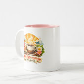 Coffee Fuels Creativity – InspiTwo-Tone Mug, 11 oz ツートーンマグカップ (正面左)