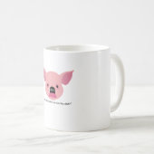 Coffee funny conceptual mug with a pig コーヒーマグカップ (正面右)