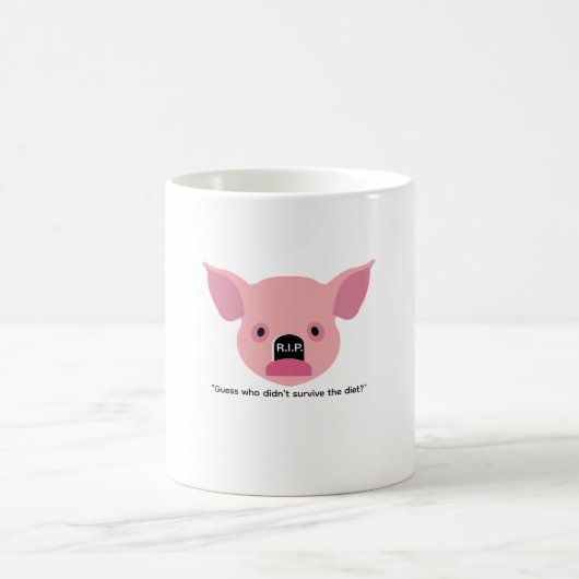 Coffee funny conceptual mug with a pig コーヒーマグカップ (中央)