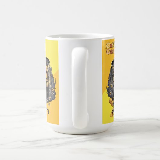 Coffee Gamer Anime Boy Yellow Aesthetic Art コーヒーマグカップ (ハンドル)