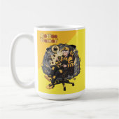 Coffee Gamer Anime Boy Yellow Aesthetic Art コーヒーマグカップ (左)