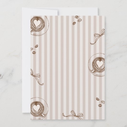 Coffee Gender Neutral Baby Shower Invitation 招待状 (裏面)