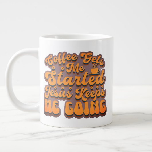 Coffee Gets Me Started – サングリア ジャンボコーヒーマグカップ (左)