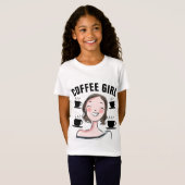 COFFEE GIRL おもしろい Girls Tシャツ (正面フル)