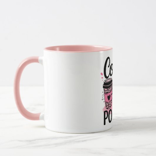 Coffee gives teacher superpower mug マグカップ (左)