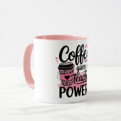 Coffee gives teacher superpower mug マグカップ (正面左)