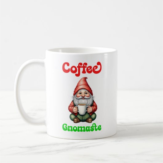 Coffee Gnomaste Mug、格言恋人ギフト、 コーヒーマグカップ (左)