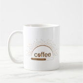 Coffee Good Morning Brown Minimal Mug コーヒーマグカップ (左)