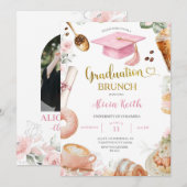 Coffee Graduation party Invitation 招待状 (正面/裏面)