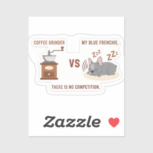 Coffee Grinder vs My Frenchie シール (シート)