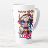 Coffee Helps Me Tolerate Idiots カフェラテマグ (右アングル)