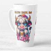 Coffee Helps Me Tolerate Idiots  カフェラテマグ (左アングル)