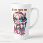 Coffee Helps Me Tolerate Idiots カフェラテマグ (右)