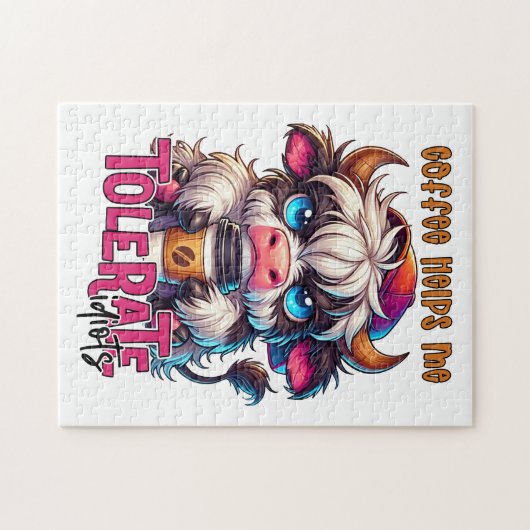 Coffee Helps Me Tolerate Idiots  ジグソーパズル (横)