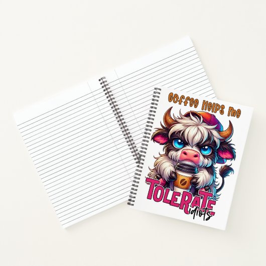 Coffee Helps Me Tolerate Idiots  ノートブック (内部)