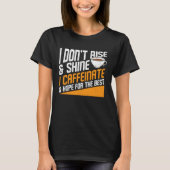 Coffee Hope for The Best Graphic Cool Saying Plus Tシャツ (正面)