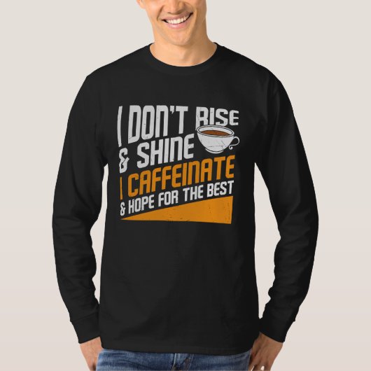 Coffee Hope for The Best  Graphic Cool Saying Plus Tシャツ (正面)
