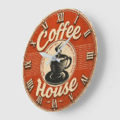 Coffee House ラージ壁時計 (傾斜)