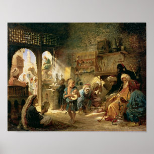 Coffee House in Cairo, 1870s ポスター