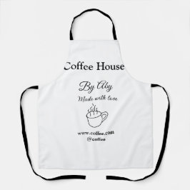 Coffee house made with love add text website socia エプロン