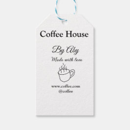 Coffee house made with love add text website socia ギフトタグ