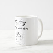 Coffee house made with love add text website socia コーヒーマグカップ (正面右)