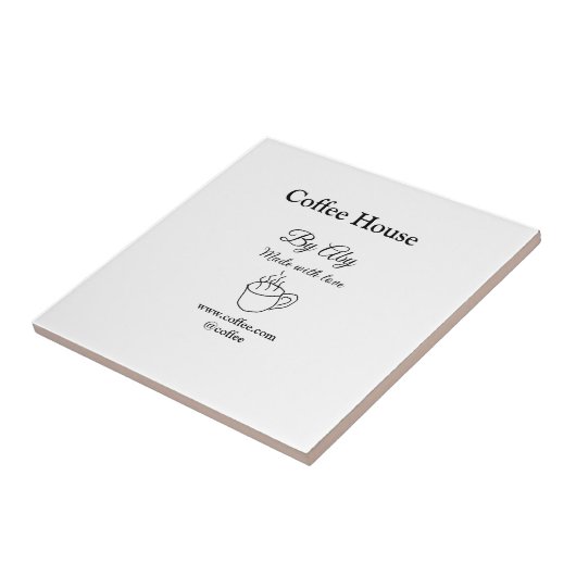 Coffee house made with love add text website socia タイル (側面)