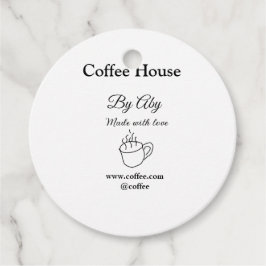 Coffee house made with love add text website socia フェイバータグ