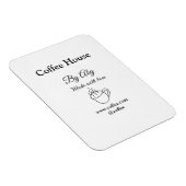 Coffee house made with love add text website socia マグネット (右側)