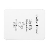 Coffee house made with love add text website socia マグネット (横)