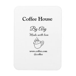 Coffee house made with love add text website socia マグネット
