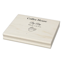 Coffee house made with love add text website socia ラバースタンプ