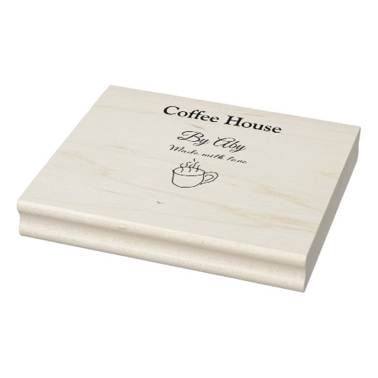 Coffee house made with love add text website socia ラバースタンプ (スタンプ)