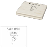 Coffee house made with love add text website socia ラバースタンプ (押印)