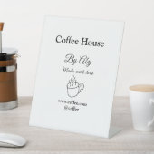 Coffee house made with love add text website socia 台座サイン (インサイチュ)