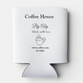 Coffee house made with love add text website socia 缶クーラー (裏面)
