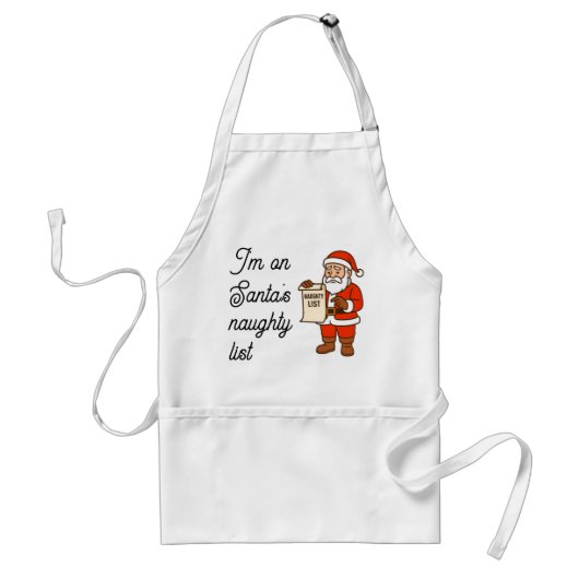 Coffee House Sleuths Apron: Santa's Naughty List スタンダードエプロン (正面)