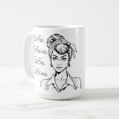 Coffee Humor | Coffee, Caffeine, Repeat コーヒーマグカップ (正面左)