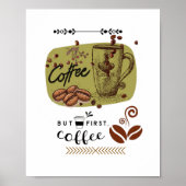 Coffee Illustration ポスター (正面)