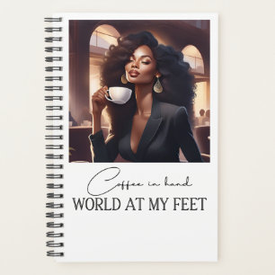 Coffee in Hand, World at My Coffers：毎日の足プランナー プランナー手帳