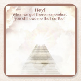 Coffee in heaven スクエアペーパーコースター