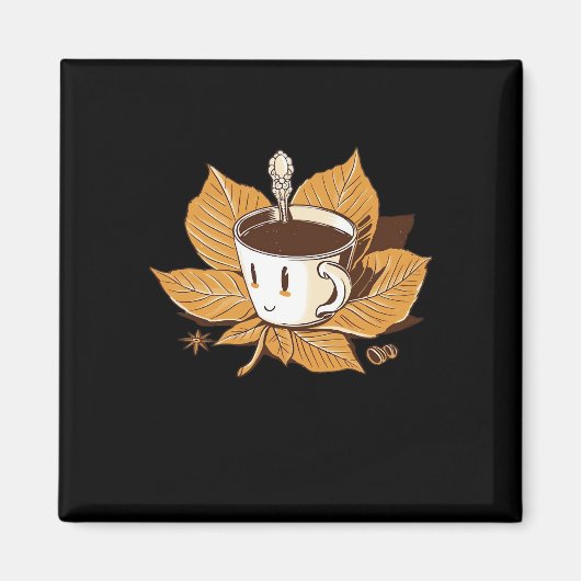 Coffee In The Fall Autumn It’s Fall Y’all マグネット (正面)