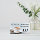 Coffee in Town QR最高のコードファインアート 名刺 (スタンド正面)