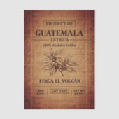 Coffee Info Text On Burlap Sack Bag FD5 Decoupage 薄葉紙 (正面)