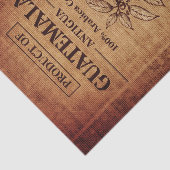 Coffee Info Text On Burlap Sack Bag FD5 Decoupage 薄葉紙 (詳細)