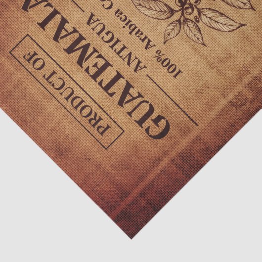 Coffee Info Text On Burlap Sack Bag FD5 Decoupage 薄葉紙 (詳細)
