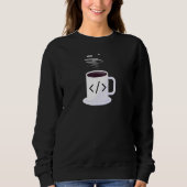Coffee Into Code JavaScript Code Coffee Developer スウェットシャツ (正面)