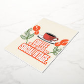 Coffee is a social heritage 箔招待状 (回転した状態)