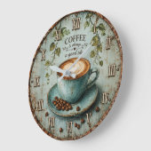 Coffee Is Always a Good Idea ラージ壁時計 (傾斜)
