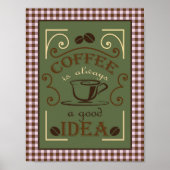 Coffee is always a good idea design ポスター (正面)
